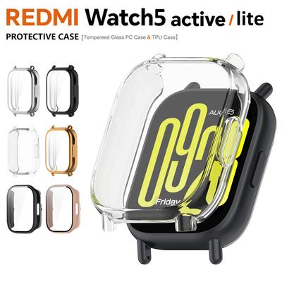 Мягкий ТПУ Защитный Чехол для Экрана для Xiaomi Redmi Watch 5 Active Закаленное Стекло Чехлы для Часов для Redmi Watch 5 Lite Защита