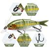 TRUSCEND Swimbait High Strength Metal Glide Bait Crankbait Split Bass Fishing Lure for Saltwater Freshwater Slowly Sinking Hard Lure for Bass