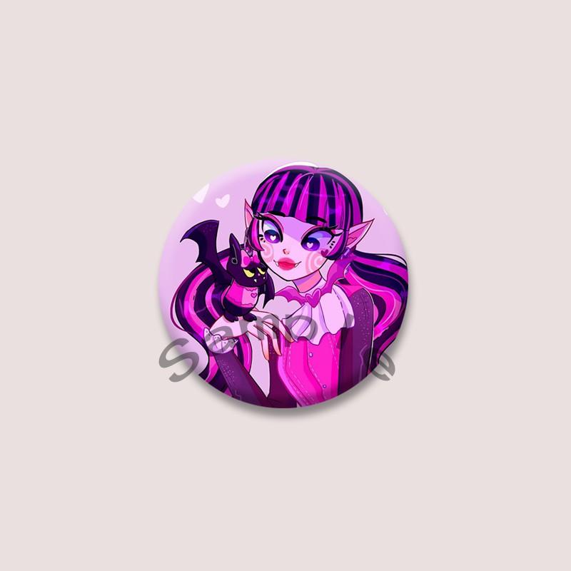 TV Character Draculaura Enamel Pin Cute Cartoon Girls Button Brooches DIY Backpack Jacket Lapel Badge Jewelry Gifts for Friends