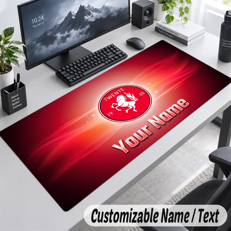 Custom Name Text Mouse Pad FC Twente Personalized Desk Pad For Work And Gaming