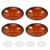 2.3 дюйма 12 В постоянного тока Водонепроницаемые боковые габаритные огни на крыло Подходят для Ford F Series 1999‑2010(4 шт. Янтарный