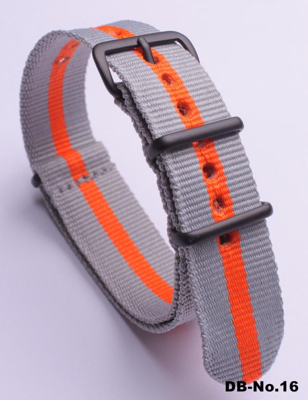 Черный нейлоновый и парусиновый ремешок для часов с вакуумно-нанесенной застежкой