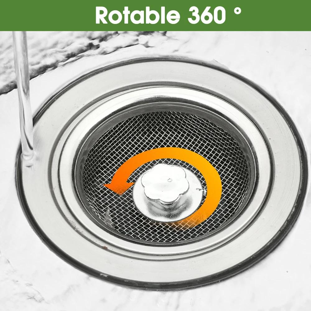 Kitchen Sink Filter Stainless Steel Sink Strainer Mesh Bathroom Floor Drains Catcher Waste Drain Hole Filter Kitchen Accessories