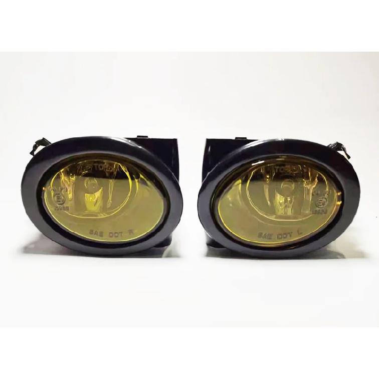 For BMW E46 M3 01-06 M-Tech Front Bumper Fog Lights With Covers Bulbs Pair Amber