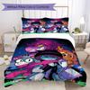 Deltarune Pattern Bedding,Quilt Set Quilt Cover Pillowcase Home Birthday Gift (1*duvet cover+2*pillowcase,without core)XSJT0917125