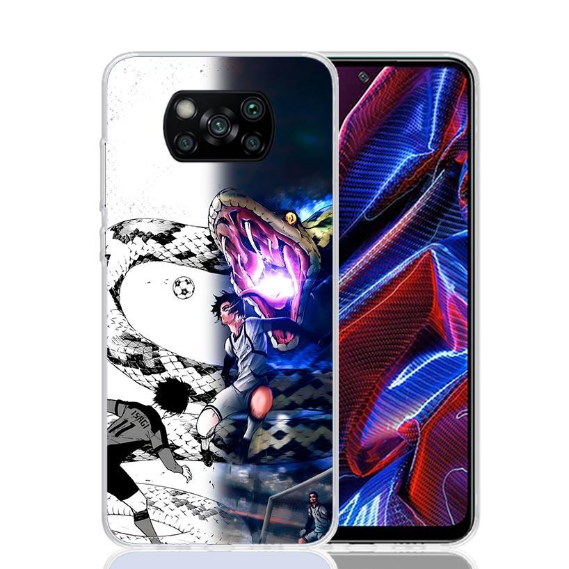 Чехол для телефона Blue Lock Football Anime для Xiaomi Poco X7 X6 X5 Pro F7 Ultra Redmi 15C 15 13 13C 12 12C 10 10A 10C 9 9A 9C 9T