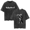 Rare Wash T-shirt Anime Vagabond Miyamoto Musashi Casual Cotton Summer Short Sleeve Men and Women Pure Cotton Wide