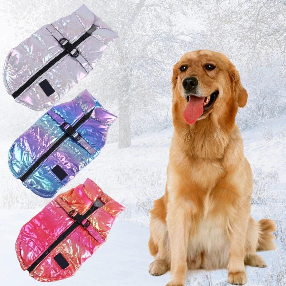 Красочная куртка для собак, одежда, зимняя теплая водонепроницаемая стеганая жилетка для домашних животных, одежда для чихуахуа, йоркширского щенка, одежда для собак