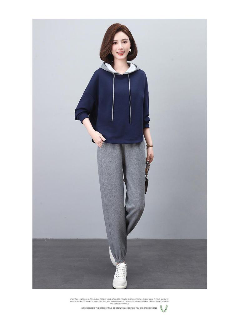 Спортивный костюм Ранняя осень 2024: Омолаживающий, Слимминг Комплект из двух частей