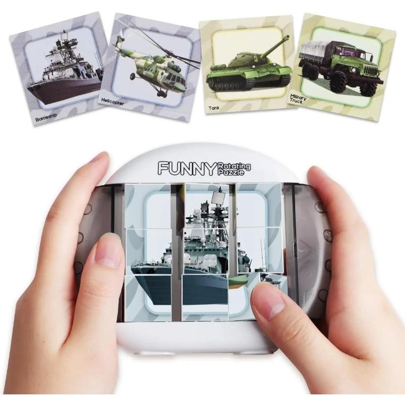 4IN1 Rotating Puzzle for Kids Fidget Toys 3 4 5 6 7 8 Year Old 4 Puzzles In 1 Fine Motor Skills, Gift for Boys & Girls Ages 3+