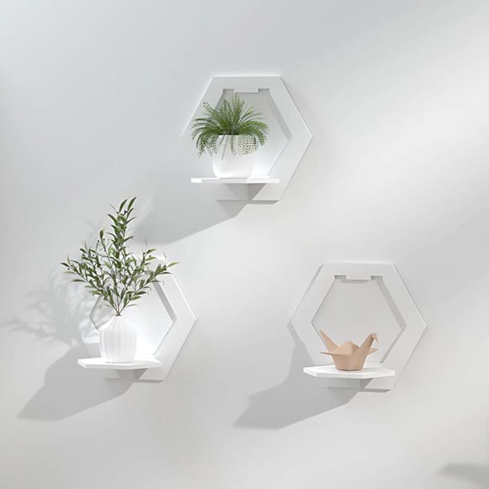 Small Wall Decor Shelf for Living Room, White Floating Wall Shelf, Mini Floating Shelf Wall Shelves for Living Room, Floating Shelf Small - 1 Pc