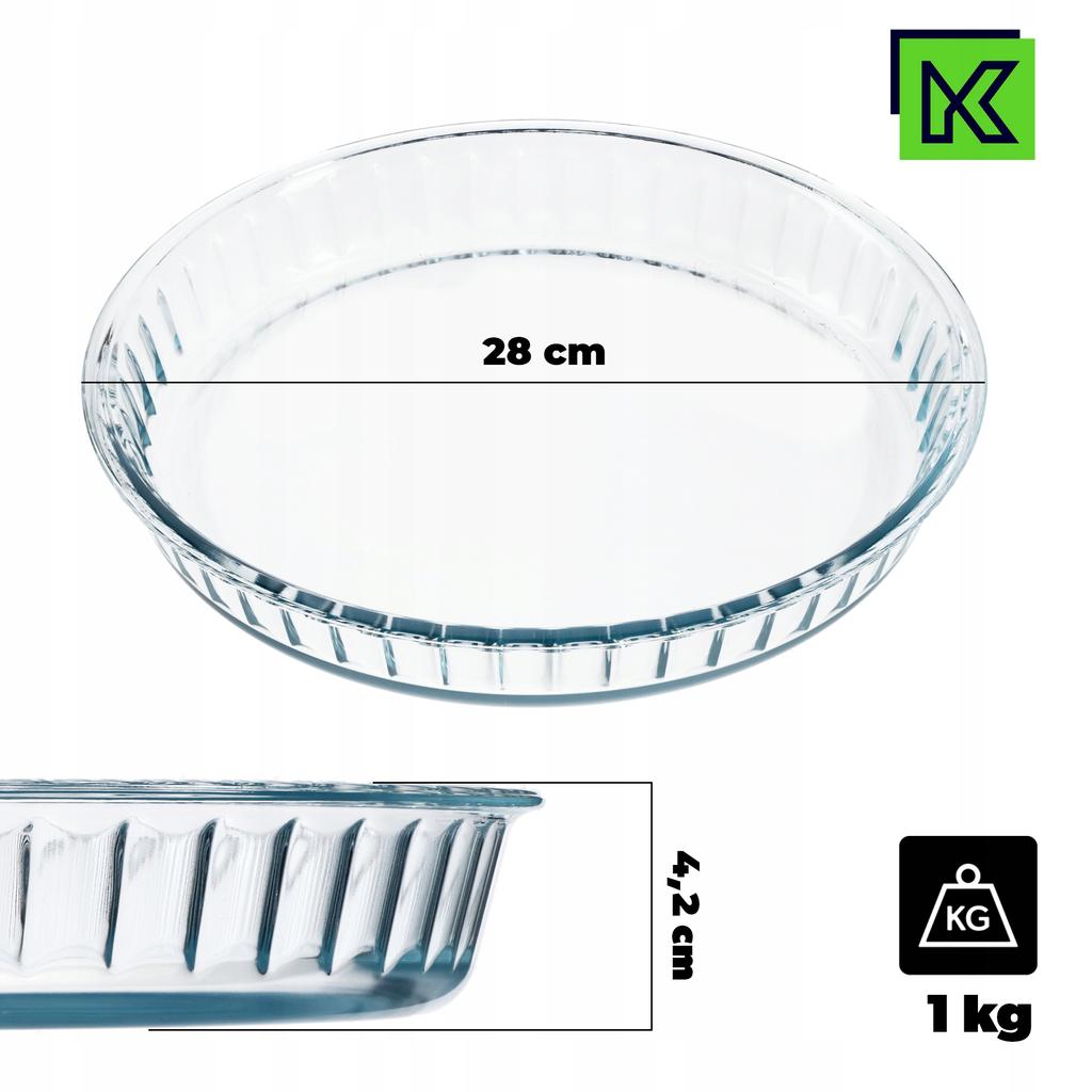 KADAX Forma Do Tarty Ciast Pizzy Żaroodporna 27cm