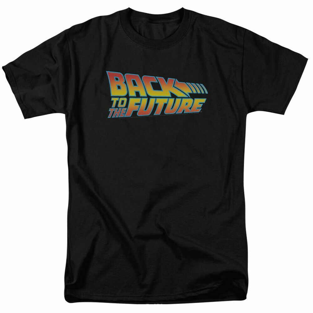 26 Back to the Future Logo T Shirt Mens Licensed Retro Movie Tee Black Unisex T-Shirt