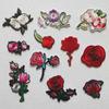 Beautiful Rose Embroidery Applique Patch Heat Press Appliqued Diy Clothes Stickers Parches Ropa Sticker On Clothes Badges Flower