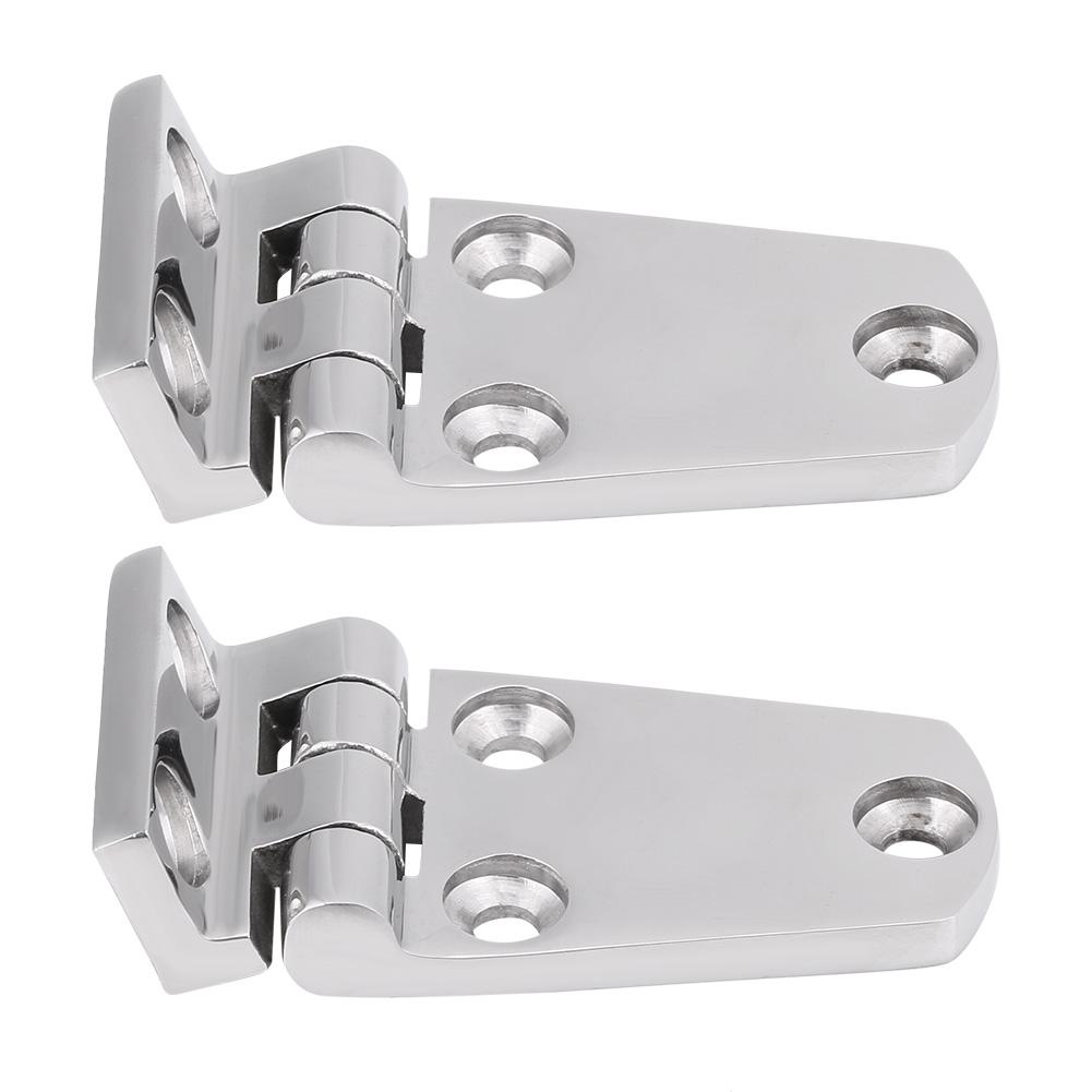 2pcs 316 Stainless Steel Marine Door Hinges Mirror Polishing Saltwater Corrosion Resistance with Integrated for Yacht Boat Window Doors