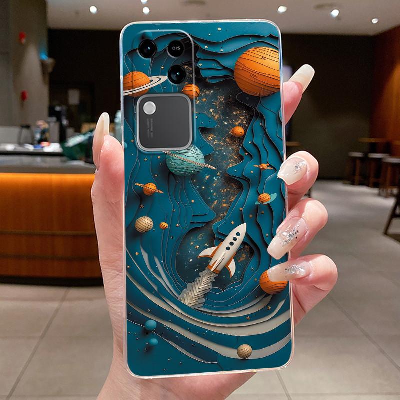 For Vivo V30 V30pro V2318 V2319 Case Clear Luxury Fashion Butterfly Flowers Soft TPU Silicone Phone Case For Vivo V30 Pro Cover