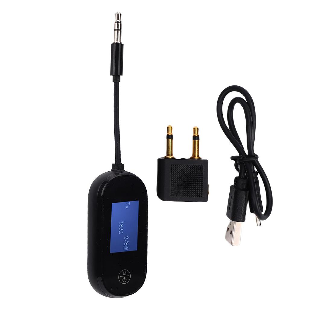 Bluetooth 5.3 Transmitter and Receiver HiFi Sound Wireless Transmitter with Airplane Adapter for Home Travel Gym