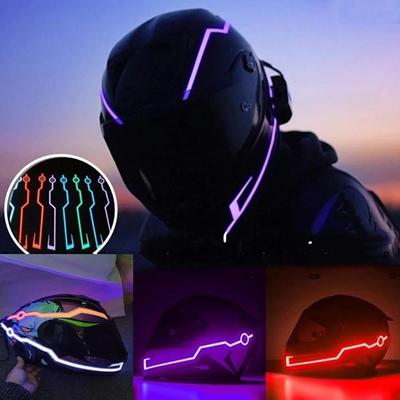 Ночной мотоциклетный шлем светодиодная лента холодного света DIY световая полоса наклейка предупреждающий свет водонепроницаемый энергосберегающие аксессуары
