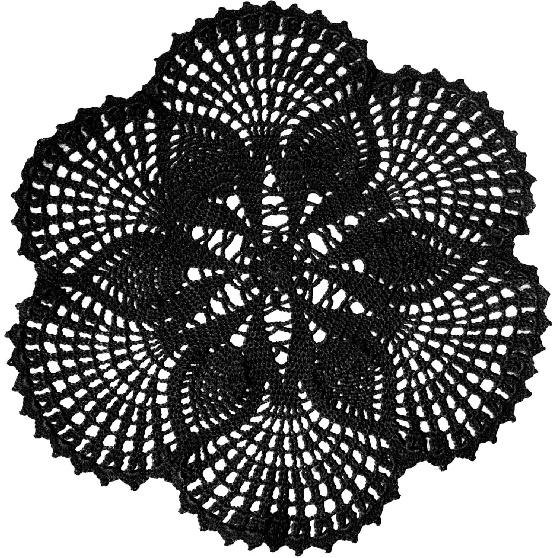 Handmade Crochet Lace Doily 15.5 inches to 17.5 inches Round 6 Petals Flower Placemats Coasters Vintage Doilies Vase Cup Mats (1, Light Blue)