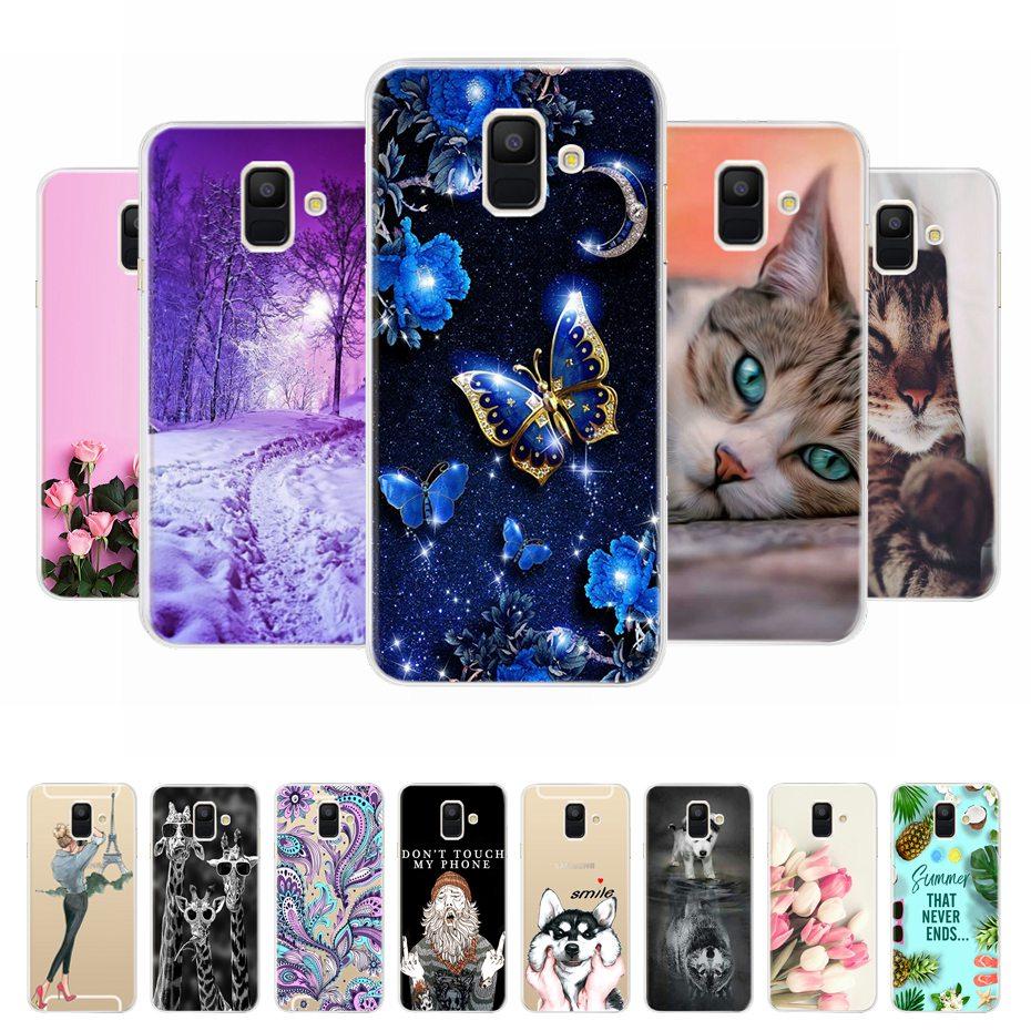 Чехол для Samsung Galaxy A6 2018 Прозрачный Мультяшный Мягкий ТПУ Силиконовый Чехлы для Телефона Задняя Крышка для Samsung Galaxy A6 A 6 Plus 2018