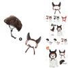 Adorable Pet Costume Accessory Set With Horned Headband And Cute Wig For Parties