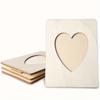 4pcs Heart Shaped Wood Picture Frames for 4 X 6 Photos (5.9 X 7.9 In)