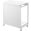 Tower Trash Can with Lid, Privacy Screen, 3-Compartment, White, Approx. W50.5 X D33 X H55cm (including Casters) (approx. H81.5cm with Lid Ope