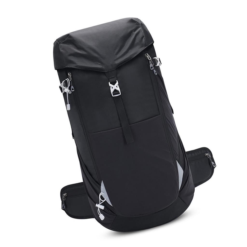 50L Camping Bag Oxford Cloth High Capacity Mountaineering Backpack for Outdoor Hiking Black