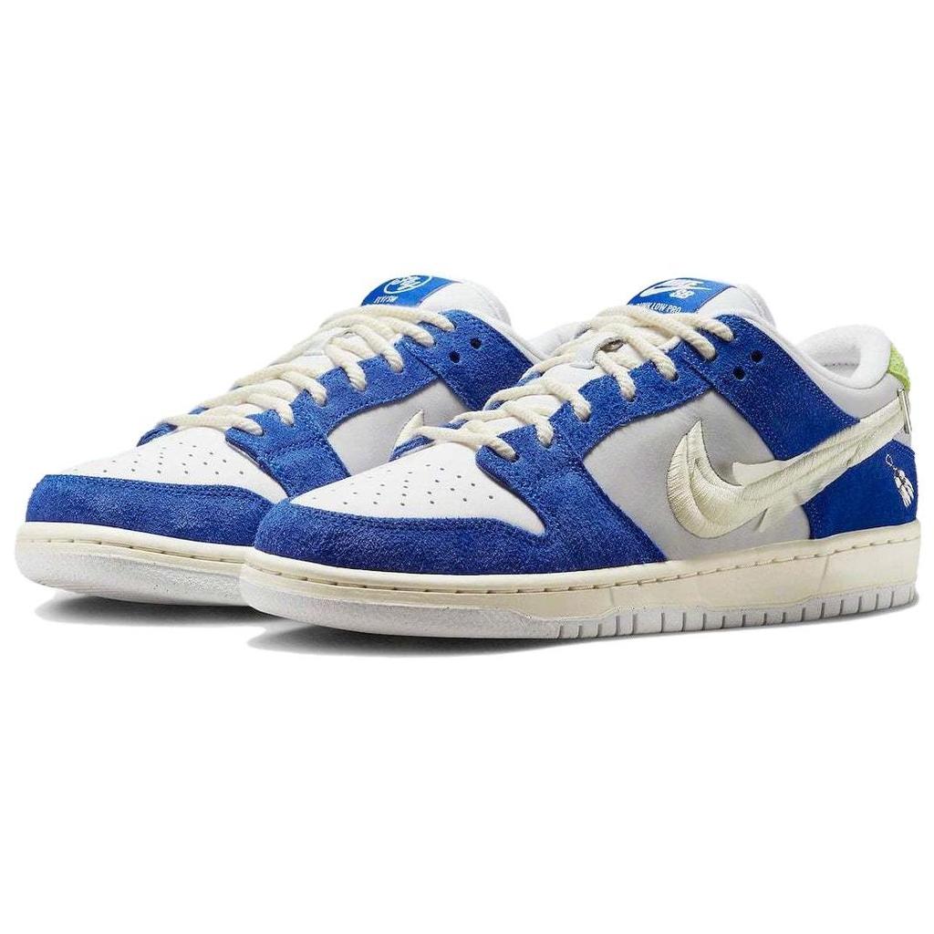 Fly Streetwear x Nike Dunk Low Pro SB Gardenia Унисекс Кроссовки Синий Game-Royal Sail DQ5130-400