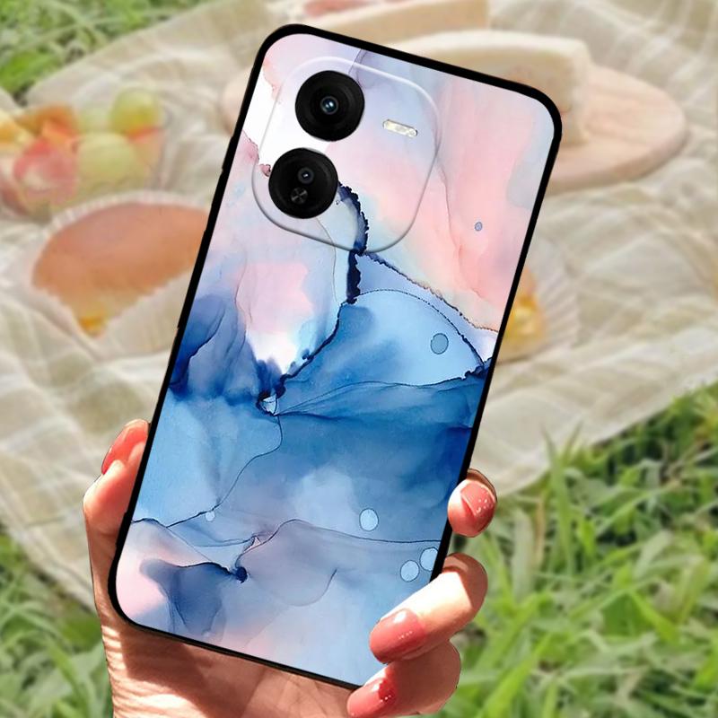 Чехол для телефона Vivo IQOO Z9x Роскошный Расписной Силиконовая Задняя Крышка для IQOO Z9x Защитный Чехол из Мягкого ТПУ с Защитой от Отпечатков Пальцев