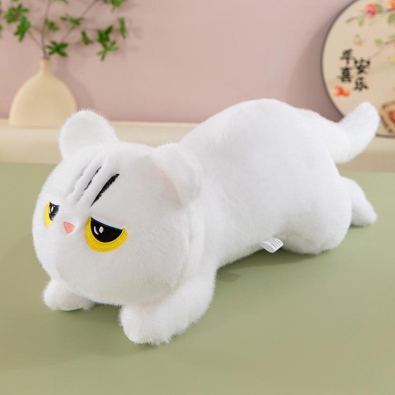 Cross-Border Plush Cat Pillow – Cute Long Striped Cushion Toy