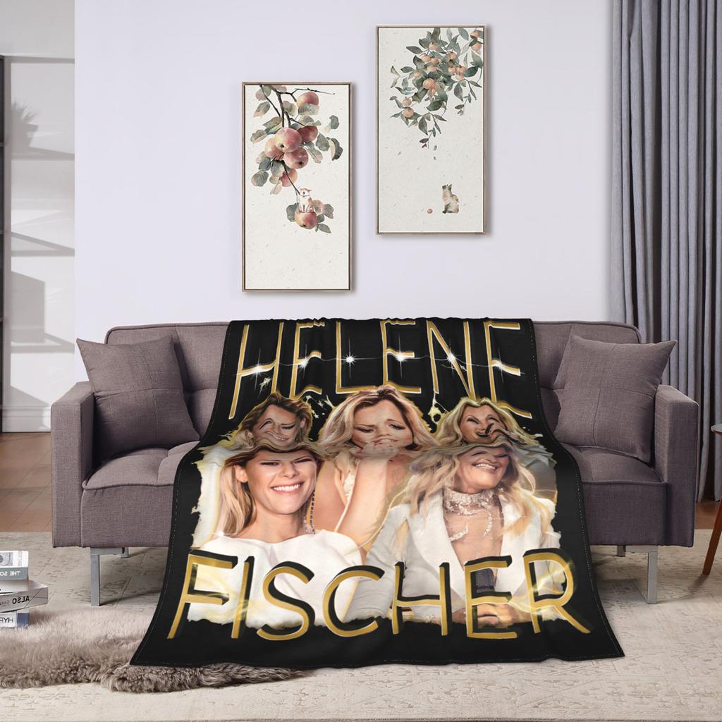 Helene Fischer German Singer Plush Blanket Kids  Flannel Throw Blanket For Living Room Super Soft Design Quality Bedspread