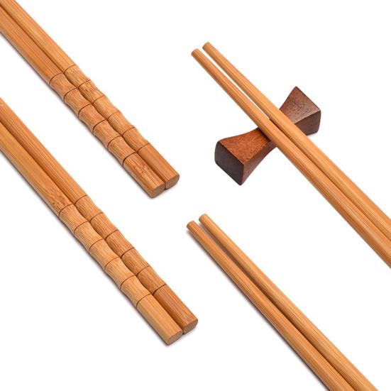 10 Pair Wooden Chopsticks Burr Free Comfortable Grip Reusable Handmade Natural Bamboo Wood Chopsticks Daily