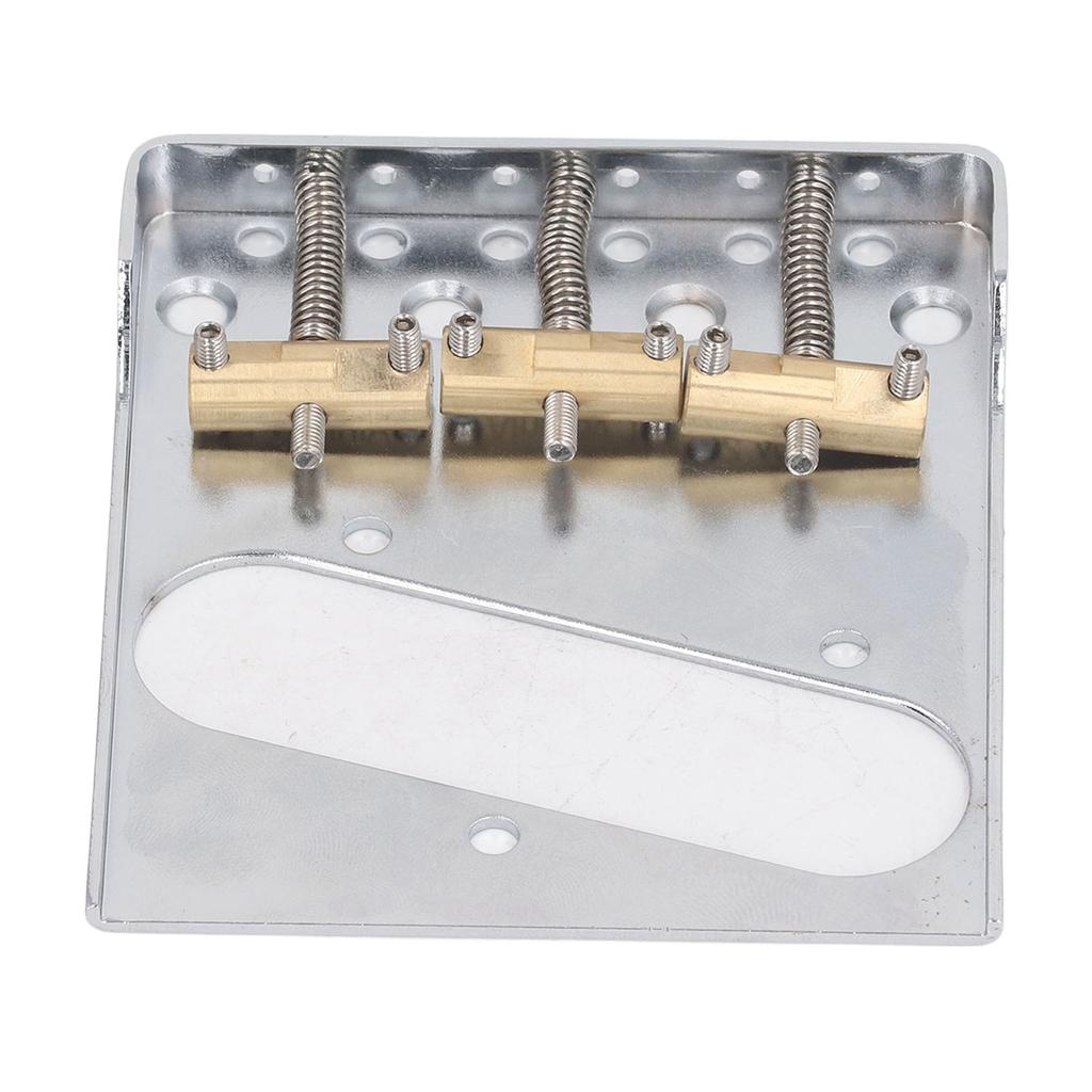 Guitar Bridge Tailpiece 3 Brass Saddles Bridge for Vintage  Telecaster Style Electric Guitar Par