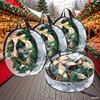 30/24inch Large Clear Christmas Wreath Storage Bag with Handle Dual Zipper, Garland Organizer Box