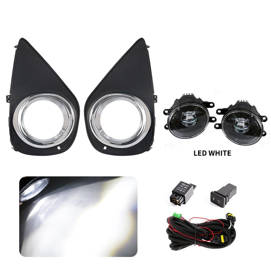 For Toyota Yaris 2014 2015 2016 2017 US Version Fog Lamps Led DRL Daytime Running Lights Car Halogen Front Bumper Headlights 12V