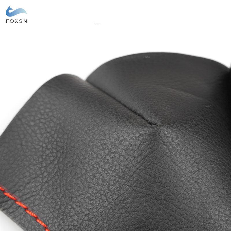 Кожаный чехол из микрофибры для VW Tiguan 2017 2018-2022, 2 шт., ручное шитье, подлокотник для двери автомобиля, панель, ручка, крышка