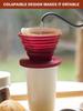 Heat Resistant Collapsible Silicone Coffee Dripper Cup Outdoor Travel Camping Conical Coffee Filter Hand Brewed Coffee Maker