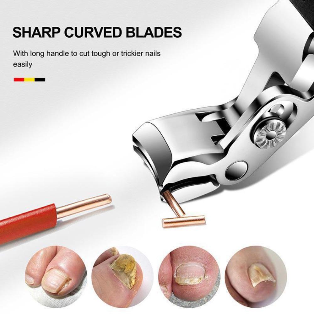 Stainless Large Thick Hard Special Nail Clippers Long Handle Elbow Fingernail Cutter Personal Care