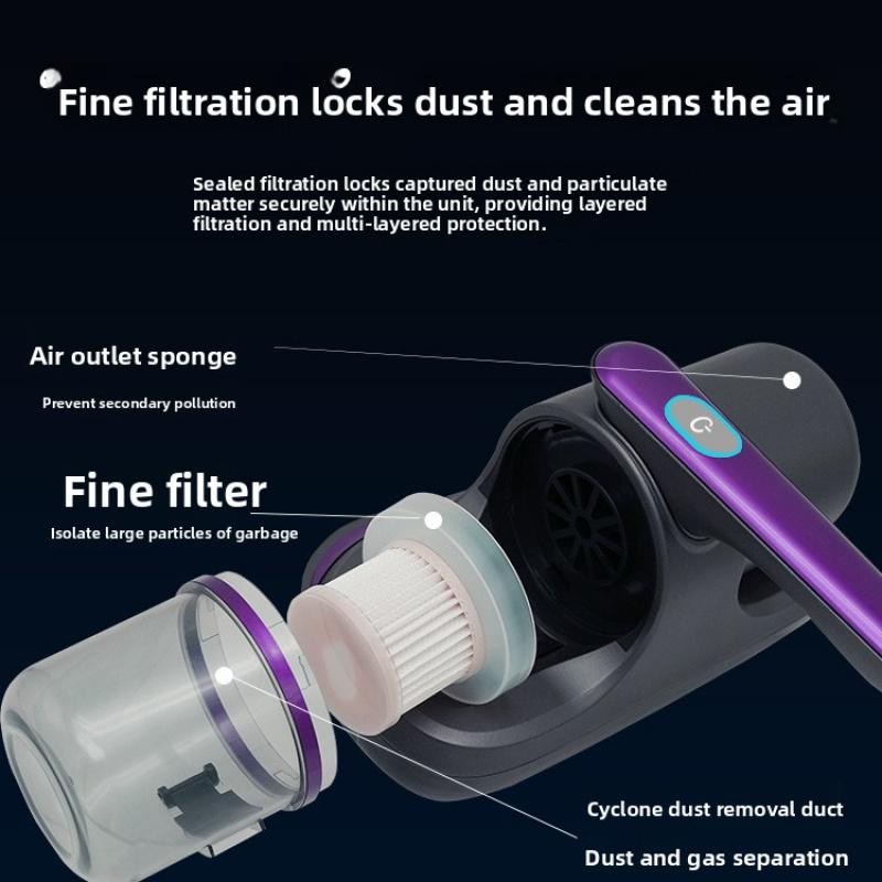 Беспроводной пылевой клещ с мощной всасывающей зарядкой для портативных и удобных домашних пылесосов