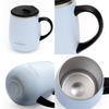 GRANDTIES Premium Vacuum Insulated Mug, 460ml, Available in 19 Colors, with Easy-Open Sliding Lid, Stainless Steel Double-Wall Vacuum Insulation, and