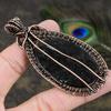 Nuummite Gemstone Copper Wire Wrap Jewelry Pendant 3.27