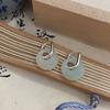 Hotan Jade Safe Buckle Earrings Simple New Chinese Style Earrings National Style High-end Earrings