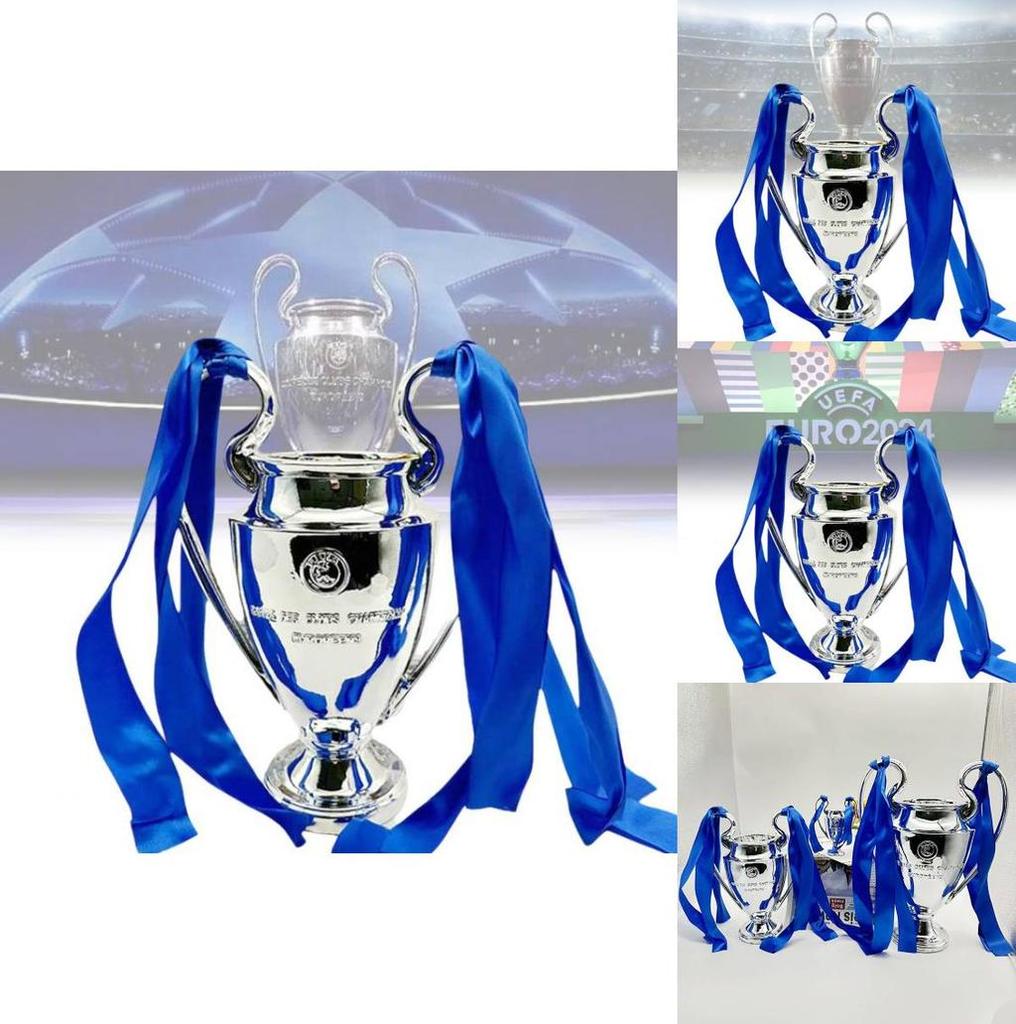 Элегантная модель футбольного трофея из смолы в европейском стиле, серебряная награда за футбол