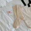 Cotton Knitting Women Socks Japanese Fashion Solid Color Long Socks Women Autumn Winter Harajuku Streetwear Vintage Socks