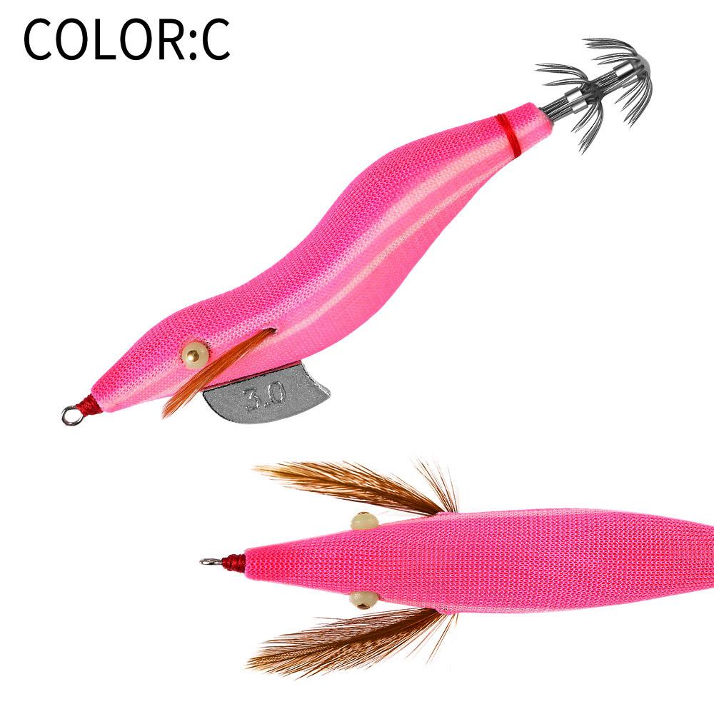 Wooden Shrimp Bait 3.0# Squid Jig Paulownia Wood squid lure octopus jig octopus lure sea jig game fishing lure squid hooks pesca