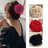 Женская Мода роза Цветок Заколки для Волос девушки Сладкий Цветок заколка для волос курорт пляж зажим-акула леди черная заколка для волос Зажим-акула