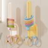 2Pcs Space Saving Hair Rope Storage Rack L-Shape Hair Tie Display Holder Wall Mounted Hook Bathroom