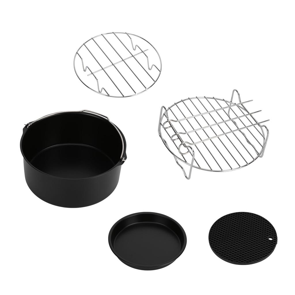 Аксессуары для фритюрницы Противень для пиццы Сковорода для торта Силиконовая подкладка Шпажки Решетка для гриля Противень для выпечки для фритюрницы 7 дюймов