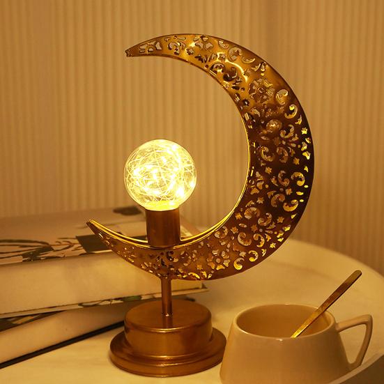 Decorative Table Lamp Soft Warm Glow Battery Operated Energy Saving Festival Moon Lamp LED Night Light
